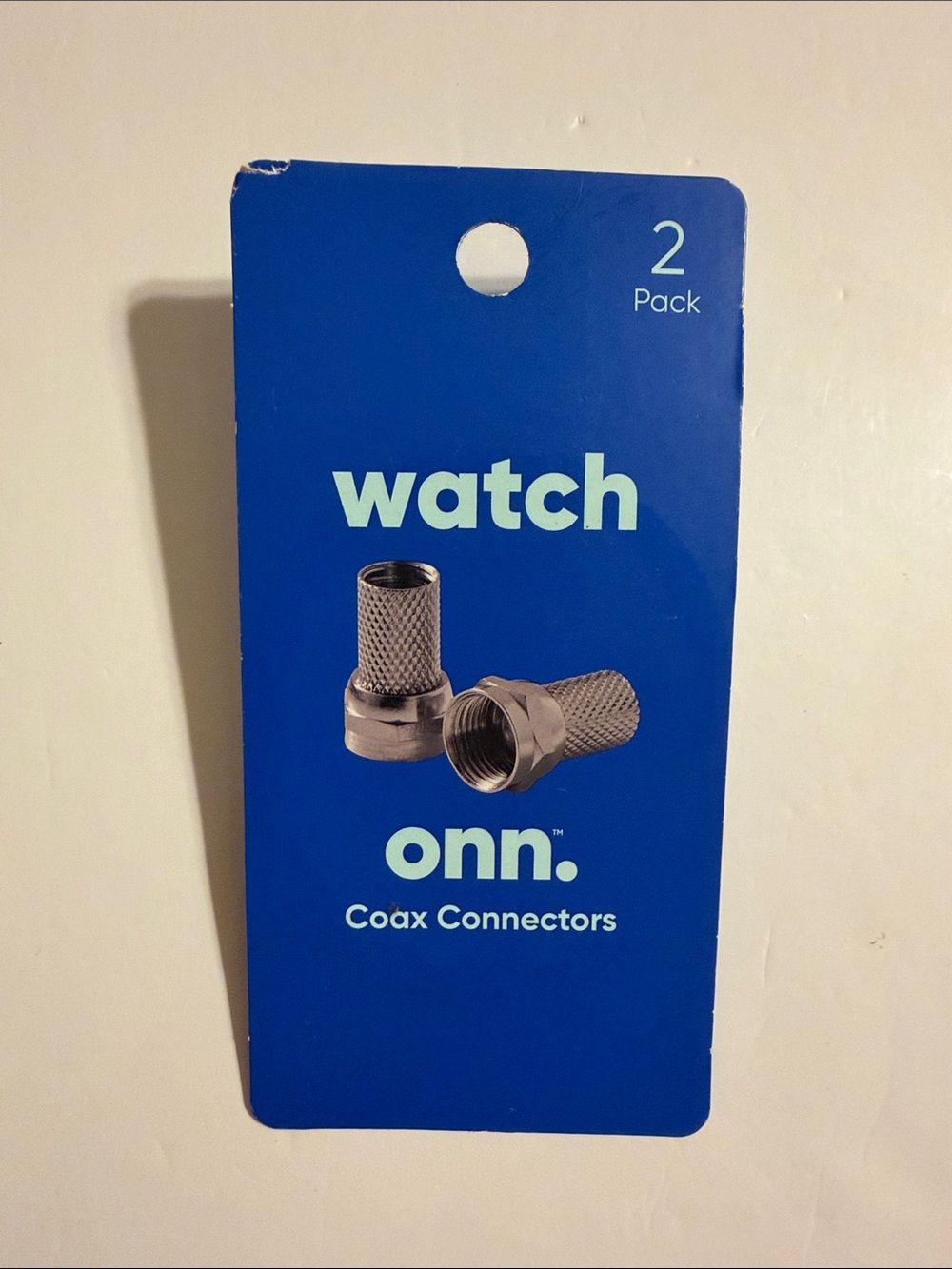 Onn RG6 Running Silver Coax Connectors (2 Pack)